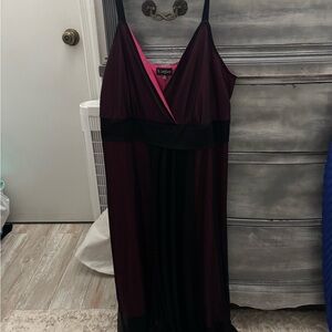 Soprano Red Asymmetrical Babydoll Dress Sleeveless V-Neck